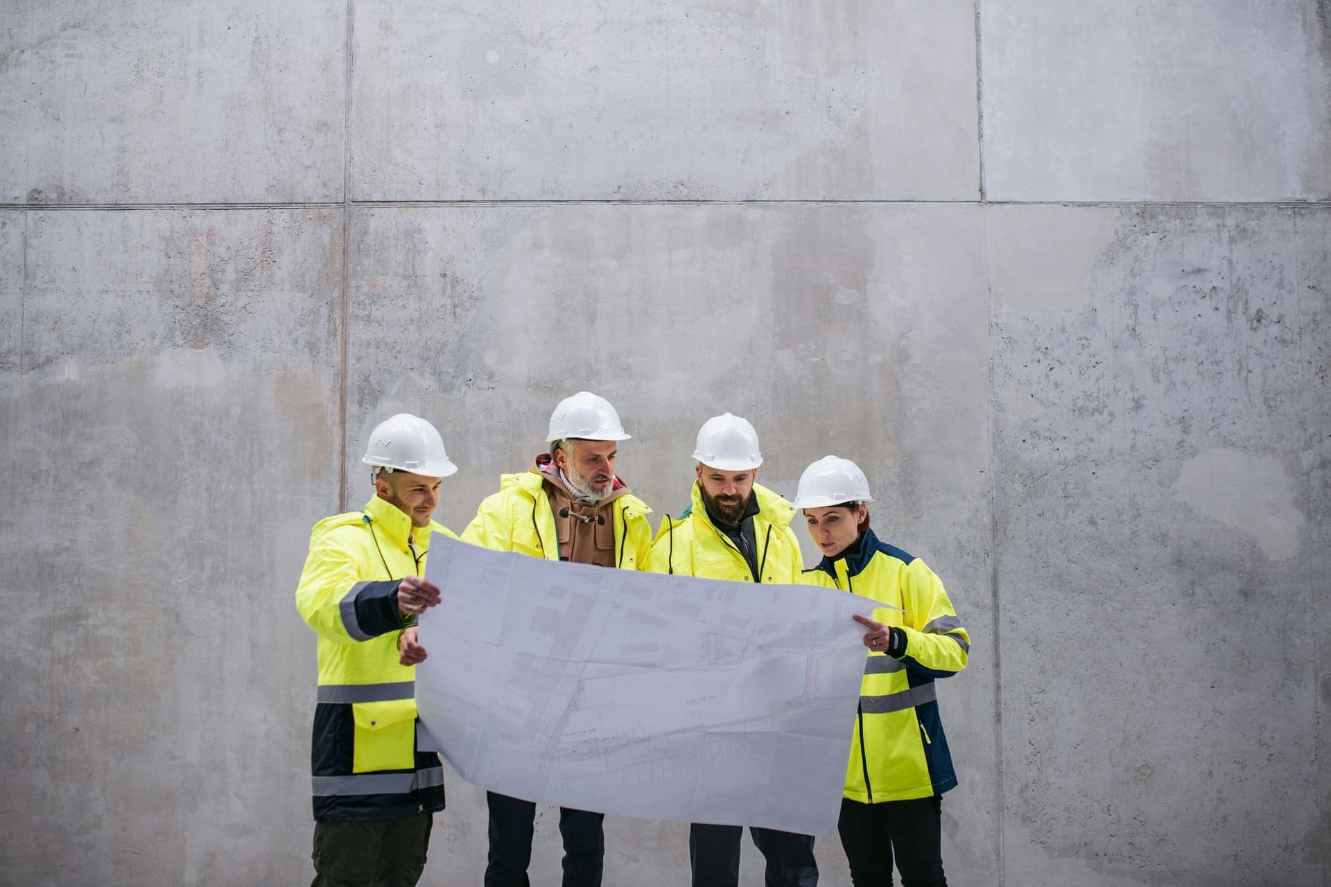 Operations workers on site